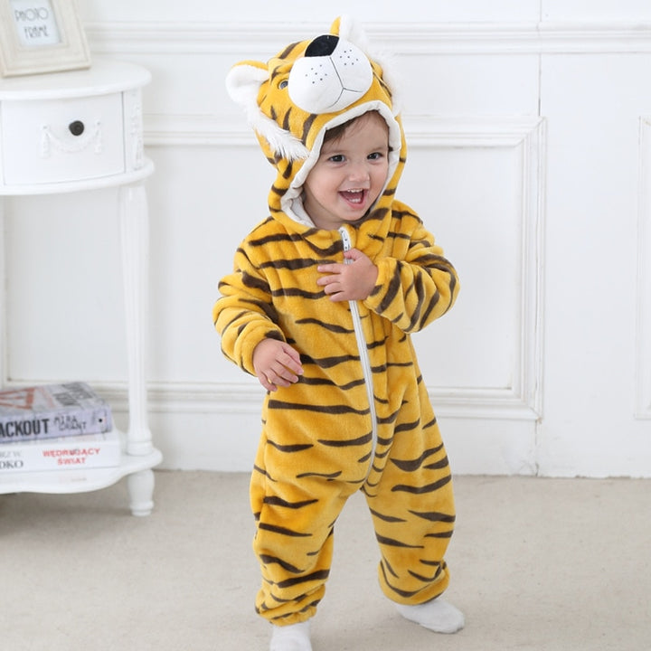 Baby and Toddler Lion Kigurumi Onesie - Winter Animal Jumpsuit - Totostore