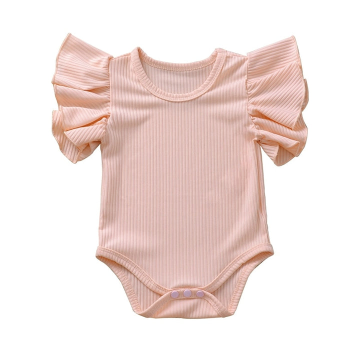 Newborn Cotton Bodysuit Set for Baby Girl Short Sleeve Sunsuit Infant Clothing - Totostore