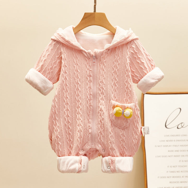 Newborn Baby One-Piece Suit Female Baby Go Out Hugging Clothes Cute Princess Romper Autumn Clothes - Totostore