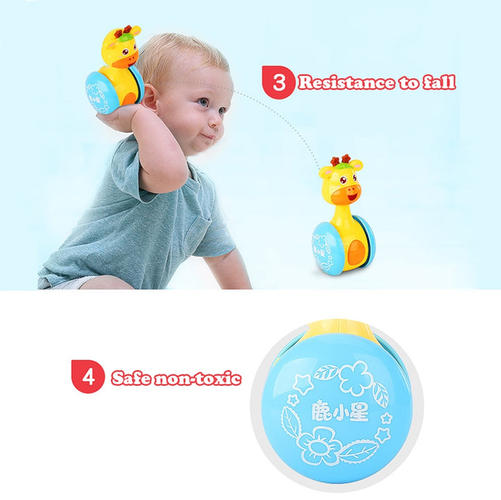 Sweet Bell Music Baby Rattles Tumbler Doll - Educational Learning Toy for Infants and Toddlers - Perfect Gift for Little Ones - Totostore