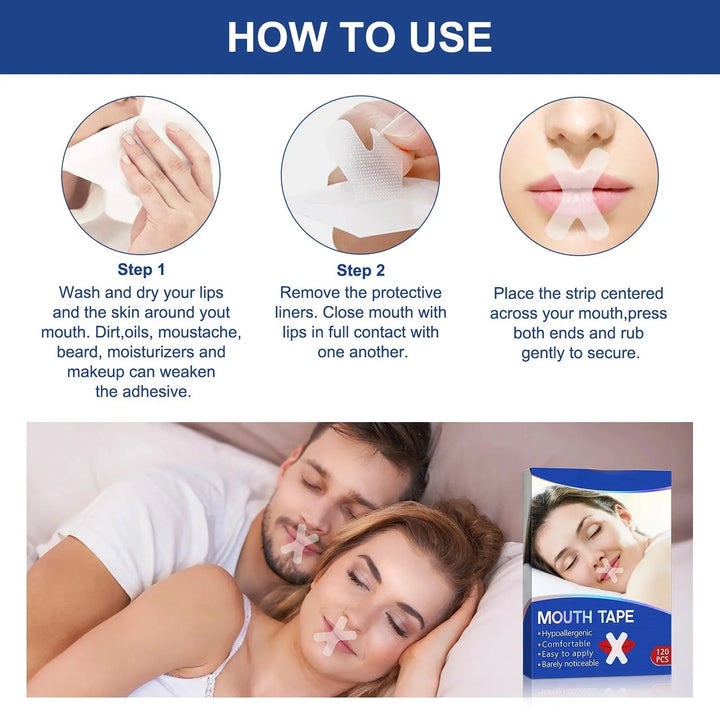 Breathe Easy with Breath Ease Mouth Tape - Natural Snoring Solution - Totostore