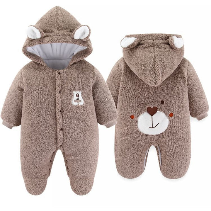 Newborn Baby Clothes Onesie Autumn And Winter Suit Netflix Thickened Warm Baby Out Holding Clothes Winter - Totostore