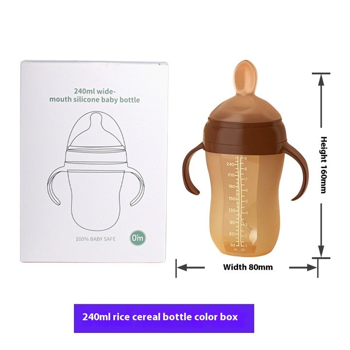 Portable Silicone Bottle for Easy Baby Weaning - Simple Design Travel-Friendly - Totostore