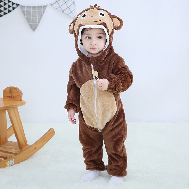 Baby and Toddler Lion Kigurumi Onesie - Winter Animal Jumpsuit - Totostore