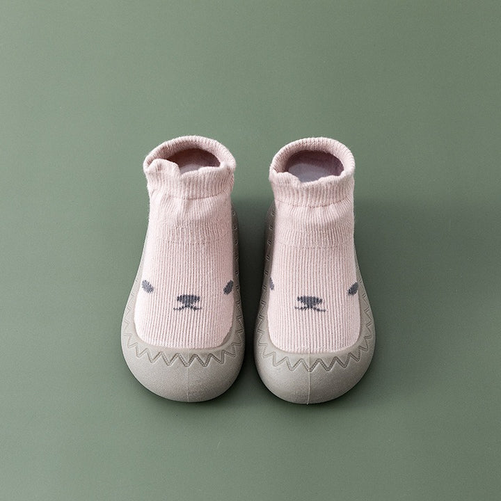 Newborn Soft Sole Shoes and Socks Lightweight Rubber Sole for Autumn Winter Walking - Totostore