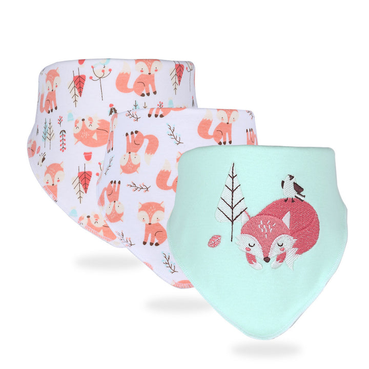 Soft Printed Cotton Saliva Towel for Babys Comfort - Practical and Adorable Design - Totostore