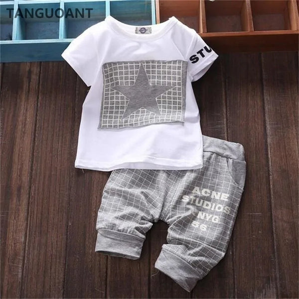 Summer Star Baby Boy T-Shirt and Pants Set - Perfect for Hot Days - Totostore