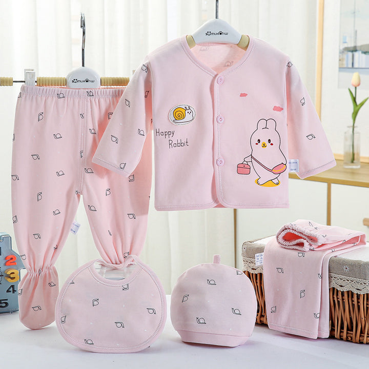 Newborn Cotton Underwear Set - 5-Piece Suit for 0-3 Months - Soft Cozy for Babys Comfort - Totostore