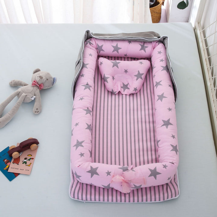 Portable Cotton Baby Bed for Travel - Lightweight and Easy to Assemble - Totostore