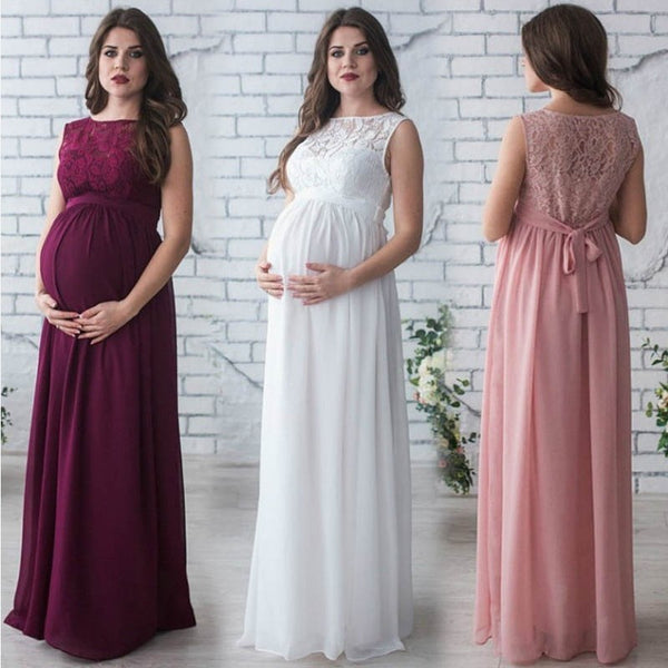 Lace Maternity Dress - Stylish Elegant and Comfortable for Expecting Moms - Totostore