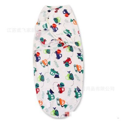 Cotton Baby Sleeping Bag and Wrapped Towel Set - Anti Startle Design for Baby - Cartoon Print - Must-Have Baby Products - Totostore