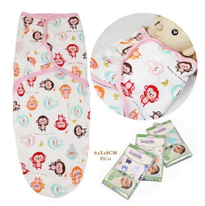 Cotton Baby Sleeping Bag and Wrapped Towel Set - Anti Startle Design for Baby - Cartoon Print - Must-Have Baby Products - Totostore