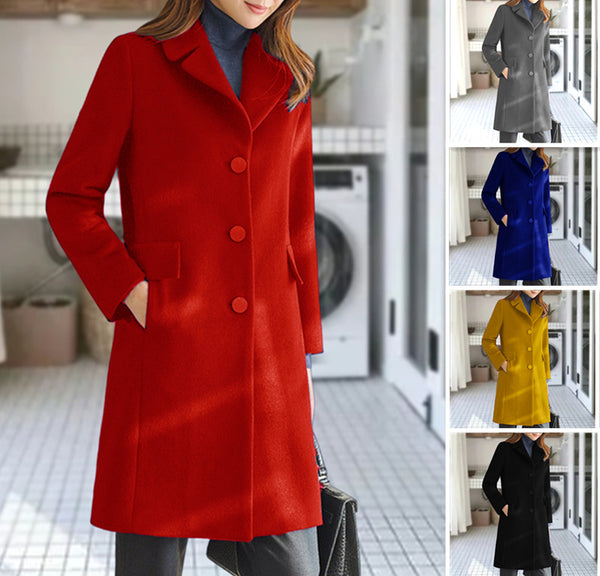 Multi-Color Woolen Womens Coat - Multiple Sizes Available