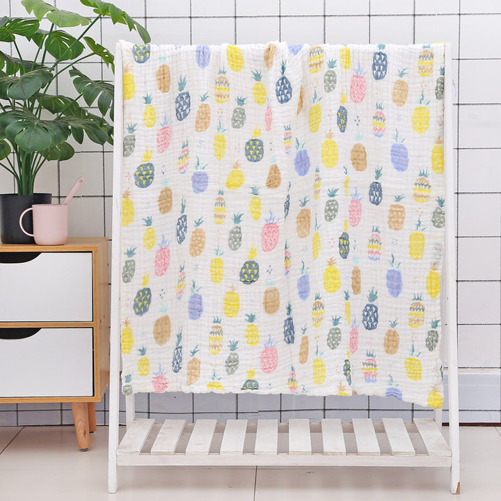 Six-Layer Seersucker Quilt Baby Bath Towel - Soft and Luxurious - Totostore