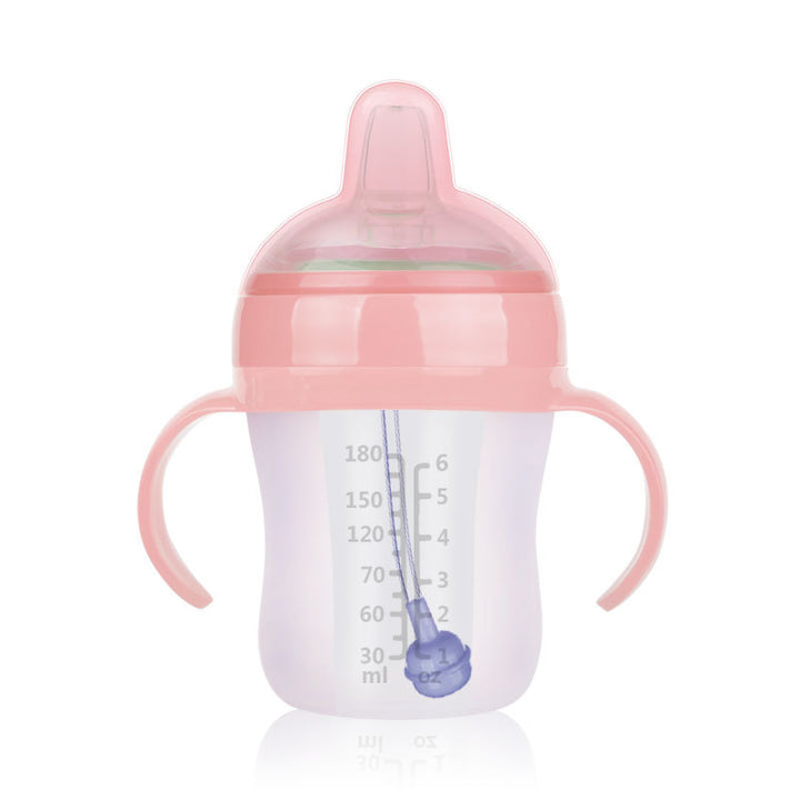 Silicone Baby Feeding Bottle Anti-Colic and Anti-Fall with Handle 255 max lengthSilicone Baby Bottle Anti-Colic Anti-Fall Design Easy-Grip Handle - Totostore