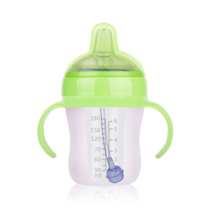 Silicone Baby Feeding Bottle Anti-Colic and Anti-Fall with Handle 255 max lengthSilicone Baby Bottle Anti-Colic Anti-Fall Design Easy-Grip Handle - Totostore