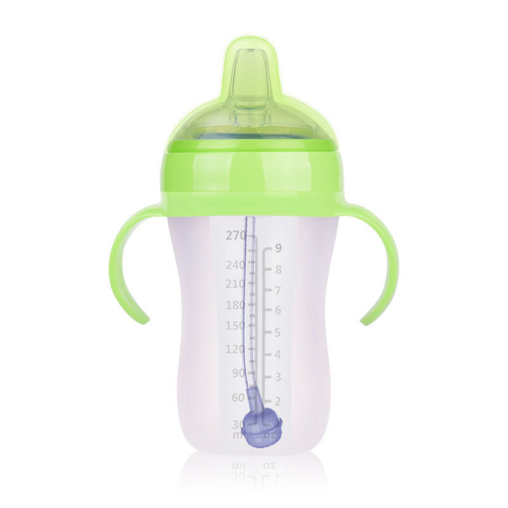 Silicone Baby Feeding Bottle Anti-Colic and Anti-Fall with Handle 255 max lengthSilicone Baby Bottle Anti-Colic Anti-Fall Design Easy-Grip Handle - Totostore