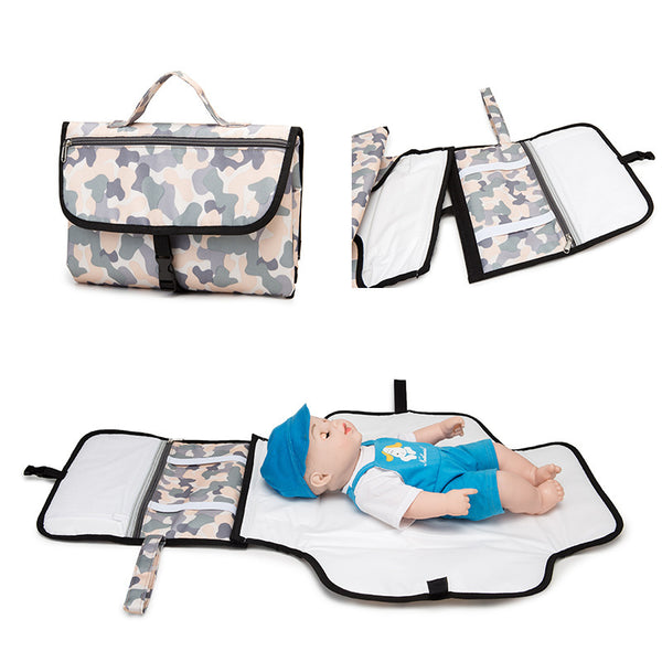 Waterproof Portable Diaper Change Pad - Ideal Travel Solution for Newborns Foldable Changing Table Multi-Function Cover Bag - Totostore