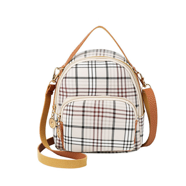 Portable Plaid Backpack Casual and Stylish - Perfect for Your Unique Personality