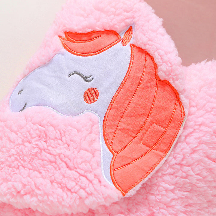 Soft Plush Winter Swaddle Blanket Feet Gown for Infants - Cute Cartoon Design - Totostore