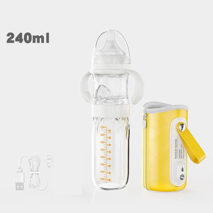 USB Constant Temperature Baby Feeding Bottle with Thermal Insulation Cover - Quick Flush Included - Totostore