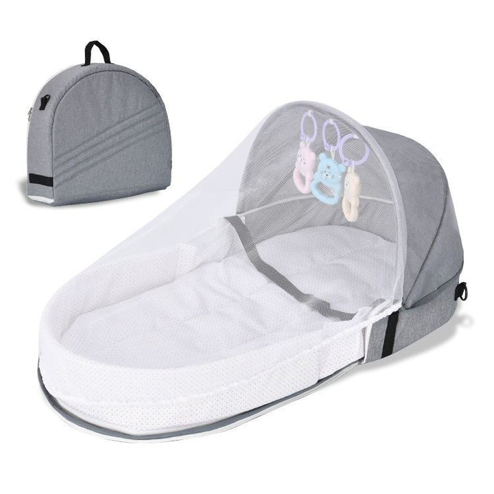 Foldable Anti-Pressure Bionic Travel Crib for Newborns - Convenient Middle Bed Isolation for Easy Travel - Totostore