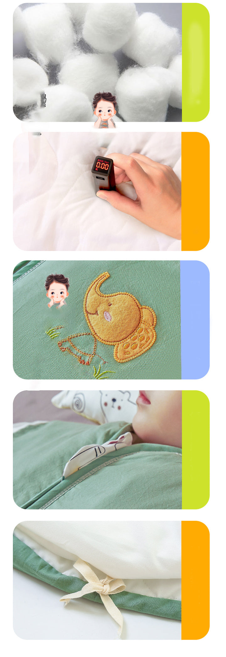 Universal Baby Sleeping Bag - Cotton SpringAutumnWinterSummer - Anti-Kick Artifact for Children and Big Kids - Totostore