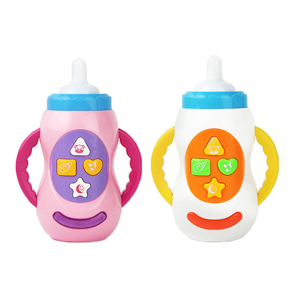 Newborn Baby Music Milk Bottle Educational Sound and Light Toy - Totostore