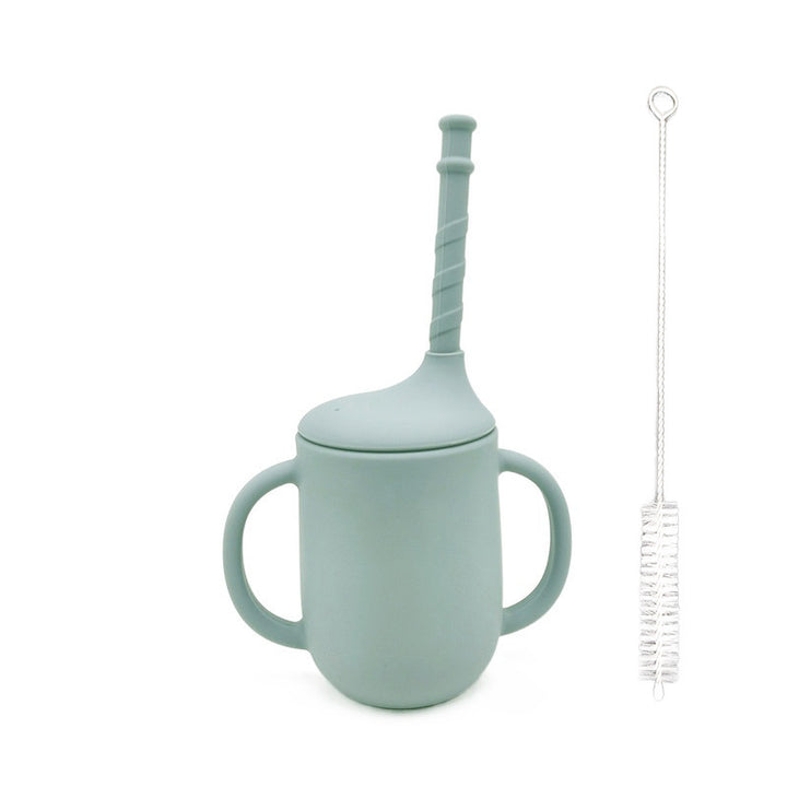 Leak-proof Drop-proof Silicone Baby Cup with Straw Mess-free Drinking for Newborns Shop Now - Totostore