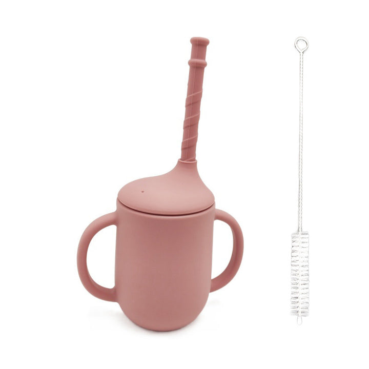 Leak-proof Drop-proof Silicone Baby Cup with Straw Mess-free Drinking for Newborns Shop Now - Totostore