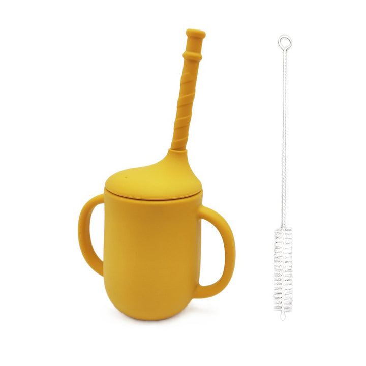 Leak-proof Drop-proof Silicone Baby Cup with Straw Mess-free Drinking for Newborns Shop Now - Totostore