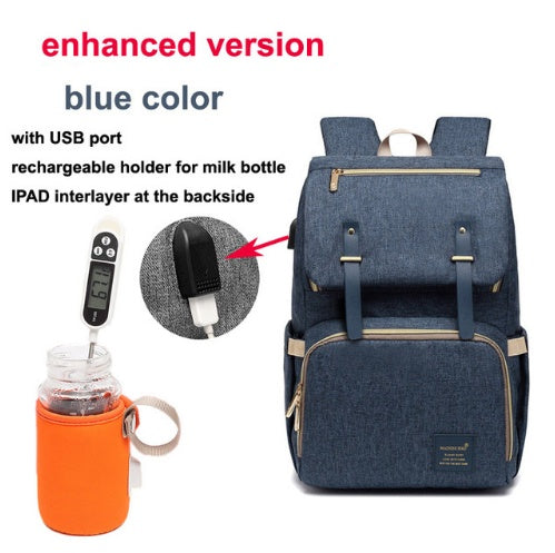 Milk Daddy Waterproof Backpack USB Charging Bottle Heating for Pregnancy Beyond - Totostore