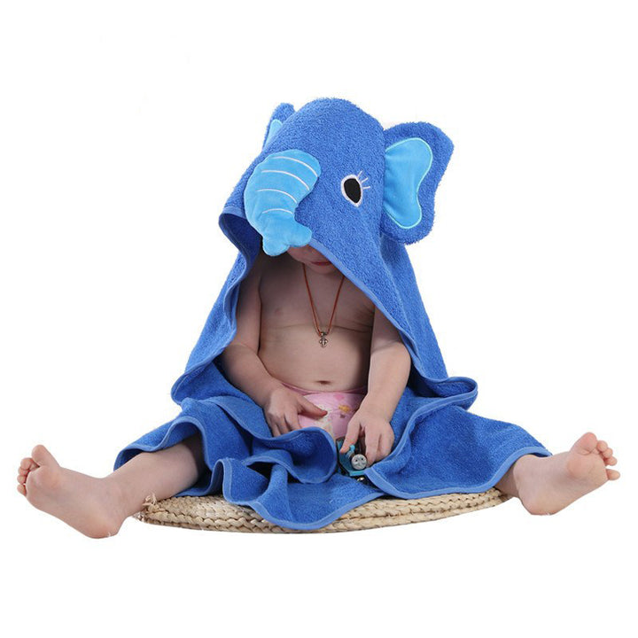 Kids 100 Cotton Animal Hooded Towel - Toddler Bathrobe for Boys and Girls - Spring Cartoon QWA - Totostore