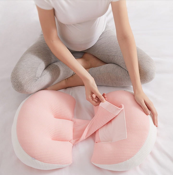 U-Shape Pregnancy Pillow for Side Sleepers Abdominal Support and Waist Protection for Expectant Mothers - Totostore