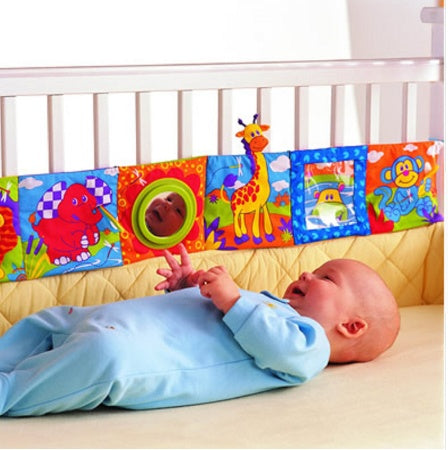 Colorful Double Sided Baby Cloth Book - Educational Bed Bumper - Totostore