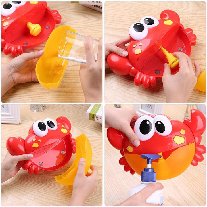 Crab Bubble Machine Automatic Bath Toy for Kids - Newborn Gift with Water and Bubbles - Totostore