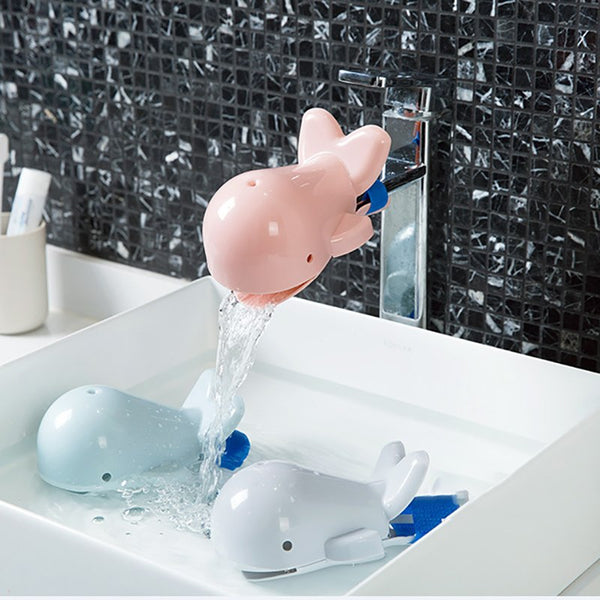 Baby Cute Dolphin Bathroom Brush Faucet Extenders Children Washing Hands Convenient Protector Cover for Kid Washing Helper Tools - Totostore