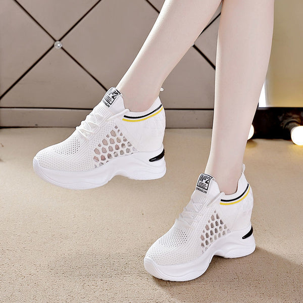 Height Increasing Insole Womens Shoes Breathable Slimming Casual Sneaker for Comfort and Style