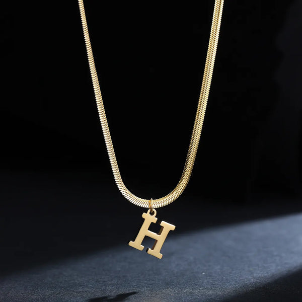 A-Z Alphabet Gold Plated Stainless Steel Pendant - Totostore