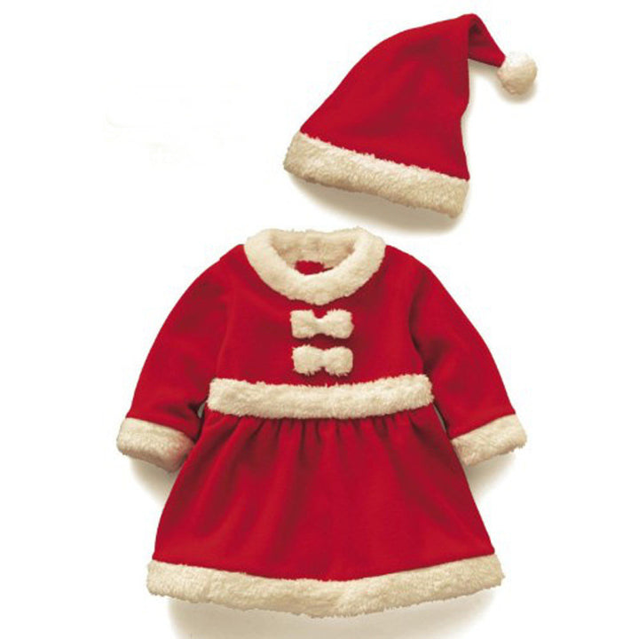 Christmas Clothing Set for Kids 12M-3Y Baby Boys Girls Santa Suit and Dress - Totostore