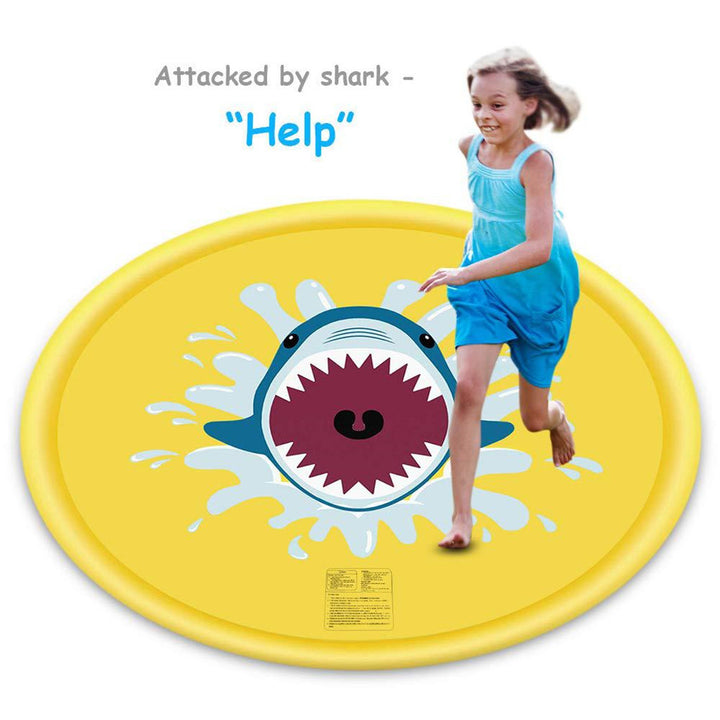 Custom Monogram Shark Spray Pad - Fun Backyard Water Toy for Kids - Totostore