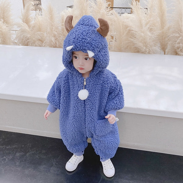 Thickened Baby Winter Suit Autumn Winter Outwear for 1-Year-Old Cotton Creeper Bodysuit - Totostore