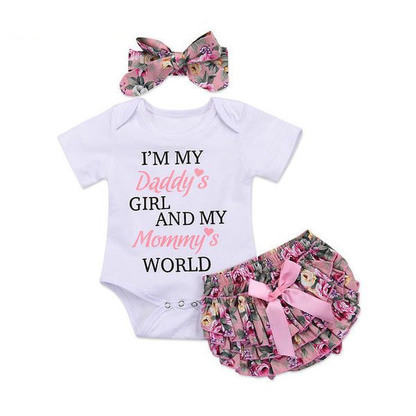 Adorable Wisefin Newborn Baby Girl Clothing Set - Summer Bodysuits Floral PP Shorts and Headband Included Perfect for Cute Toddler Girl Outfits - Totostore