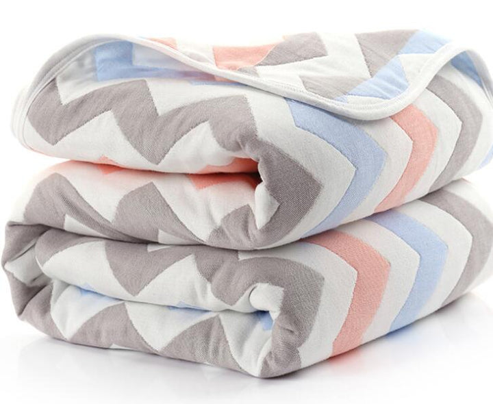 Soft Muslin Cotton Baby Blanket - 6 Layer Thick Swaddle for Newborns Kids Receiving Blanket for Bedding and Cover Breathable and Gentle Fabric - Totostore