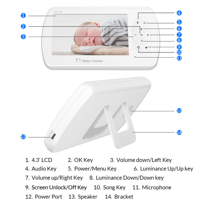 Monogrammed Baby Home Monitor - Keep Your Little One Safe and Secure - Totostore