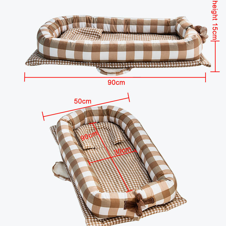 Soft Cotton Baby Bed - Comfortable Durable for Little Ones Sleep - Totostore