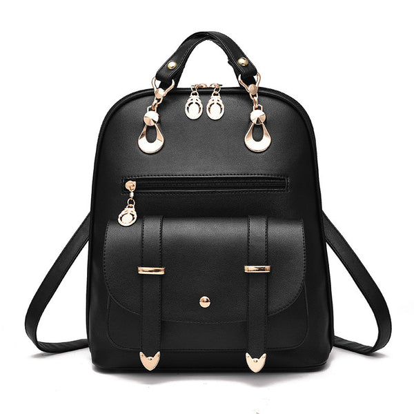 Introducing the Fashionable PU Leather Dual-Use Backpack for Women - Versatile and Stylish