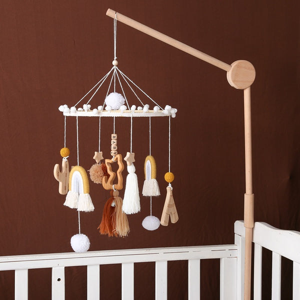 Plush Cloud Handmade Baby Bed Bell - Adorable and Soft Nursery Dcor with Gentle Ringing Sound - Totostore