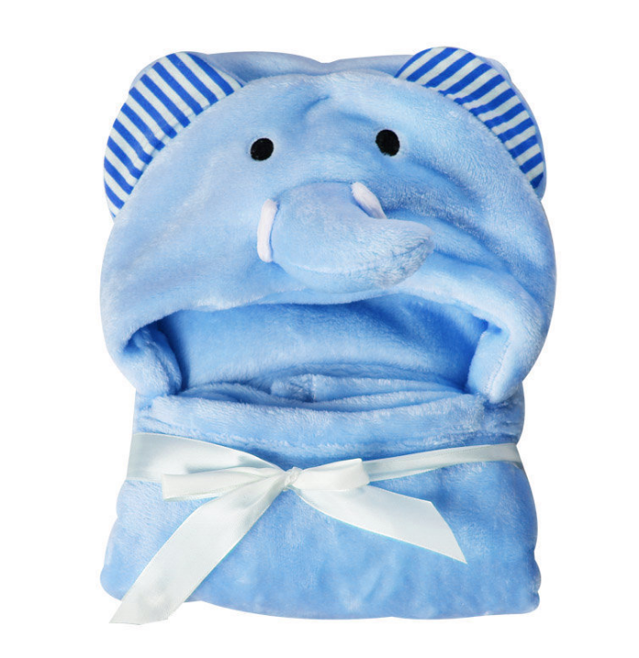 Cute Cartoon Animal Hooded Baby Bathrobe - Soft Newborn Bath Towel with Toddler Wraps - Totostore