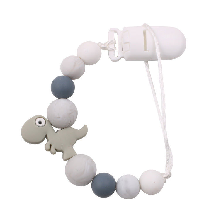 New baby pacifier chain clip teeth glue toy anti-drop chain silicone dinosaur pacifier chain baby products - Totostore